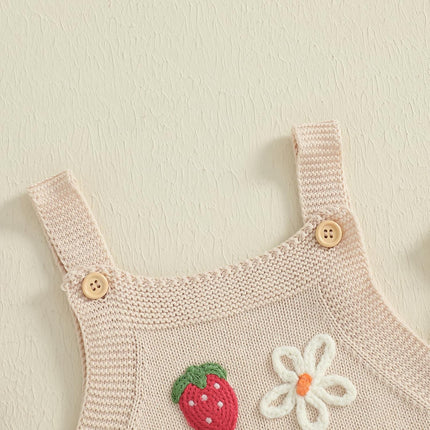 Baby Sweater Knit Romper Newborn Girl Strawberry Sweaters Onesie Overalls Fall Winter Clothes Summer Outfit