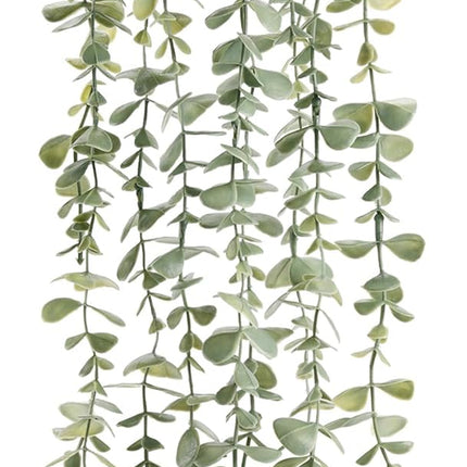 1Pcs Fake Plants Hanging Artificial Potted Faux Eucalyptus Plants for Modern Boho Farmhouse Bathroom Office Desk Wall Art Shelf Living Room Aesthetic Decor Indoor