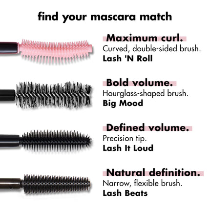 E.L.F. Lash 'N Roll® Curling & Lifting Mascara, Pitch Black, 0.32Oz