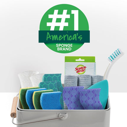Zero Scratch Scrub Sponge, 6 Kitchen Sponges for Cleaning around the Home, Bathroom & More, Scratch-Free Dish Scrubber, Multi-Surface Safe, Best for Nonstick Pots and Pans
