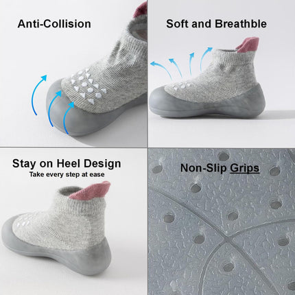 Baby Sock Shoes Toddler Walking Shoes Infant Non-Slip Slippers Soft Rubber Sole Sneakers for Baby Boys Girls
