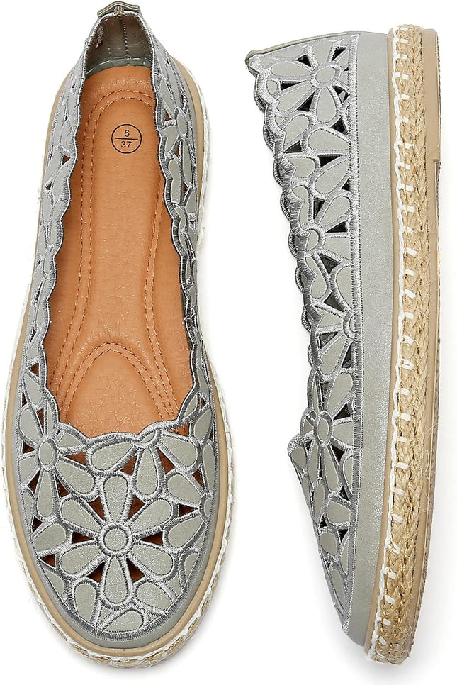 HEAWISH Women’s Daisy Ballet Flats – Round Toe Slip-On Casual Walking Shoes