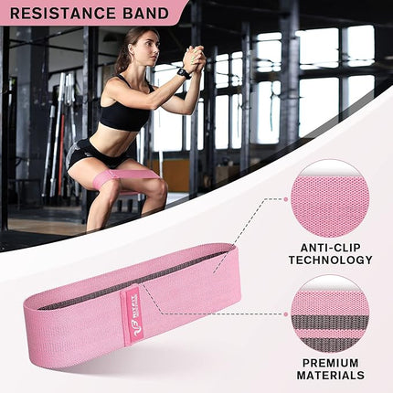 RitFit Ultimate 7-Piece Barbell Squat Pad Set with Resistance Bands, Safety Straps & Ankle Straps - Enhanced Neck & Shoulder Support for Squats, Lunges & Hip Thrusts (Pink/Black)
