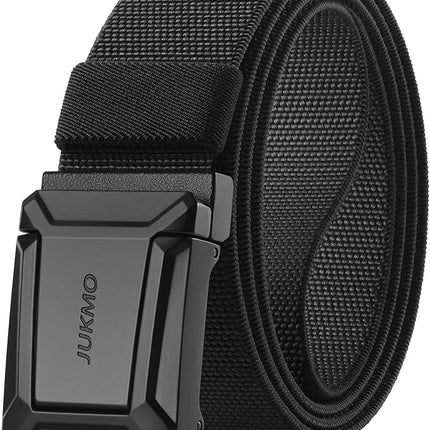 Men's Stretch Tactical Belt – 1.5-Inch Elastic Nylon Web Belt with Quick-Release Flip Buckle for Military, Work, Hiking & Rigger Use