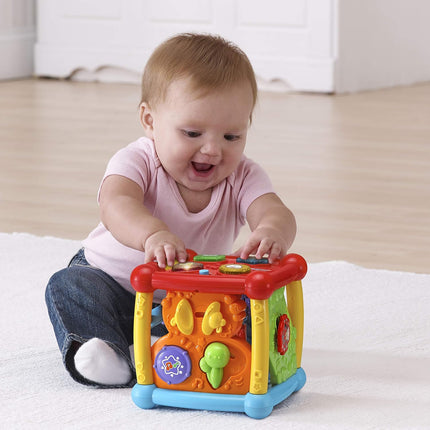 VTech Busy Learners Activity Cube – Interactive Learning Toy with Lights, Sounds & Music, Ages 6–36 Months