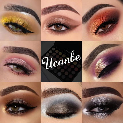 UCANBE 40-Color Eyeshadow Palette – Matte, Shimmer & Metallic Eye Makeup, Colorful & Neutral Variations