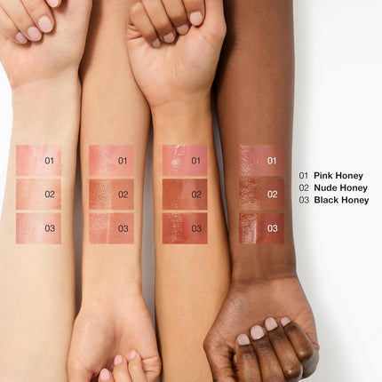 Clinique Almost Lipstick Tinted Lip Balm – Sheer Lip Color, 0.06 oz, Black Honey, Pink Honey & Nude Honey
