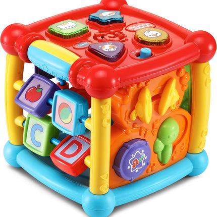 VTech Busy Learners Activity Cube – Interactive Learning Toy with Lights, Sounds & Music, Ages 6–36 Months