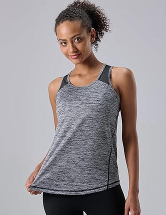 Women's 5-Pack Workout Tank Tops – Athletic Racerback Mesh Sleeveless Shirts for Yoga, Gym, Running & Fitness