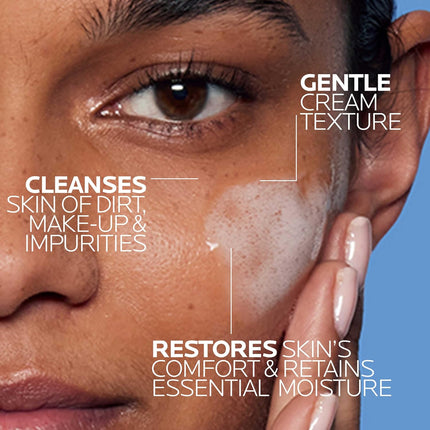 La Roche-Posay Toleriane Hydrating Gentle Facial Cleanser – Fragrance-Free Face Wash with Niacinamide & Ceramides, Moisturizing Cleanser for Sensitive Normal to Dry Skin