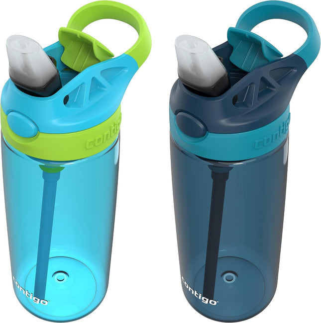 Contigo Aubrey Kids Water Bottle – Leak-Proof Reusable BPA-Free Water Bottle for Girls & Boys, Easy Sip Straw Bottle for School, Travel, Sports & Everyday Hydration