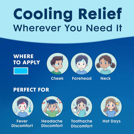 BeKOOOL Kids Cooling Gel Sheets – Non-Medicated Cooling Patches for Fever Discomfort