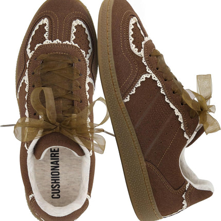CUSHIONAIRE Belinda Women's Sneakers – Lace-Up Casual Shoes with Contrast Detail