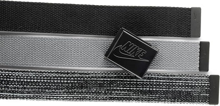 Nike Men's 3-Pack Adjustable Web Belts – Casual Canvas Belt Set