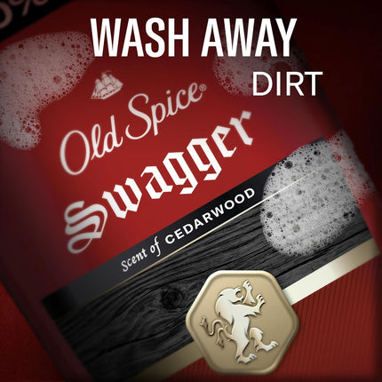 Old Spice Swagger Body Wash for Men – Cedarwood Scent 3X Defense Shower Gel 2-Pack