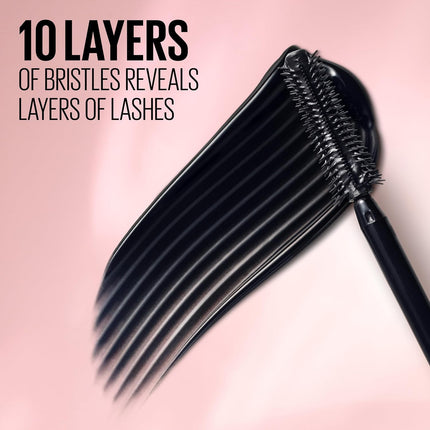 Maybelline Lash Sensational Washable Mascara – Lengthening & Volumizing Mascara for a Full Fan Effect, Blackest Black, 1 Count