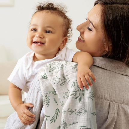 3-Pack Muslin Swaddle Blankets for Newborns – Soft Breathable Receiving Blankets, Large 38 x 40 Inch Baby Swaddle Wraps, Burp Cloths & Infant Essentials, Bright Colors