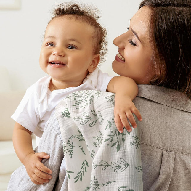 3-Pack Muslin Swaddle Blankets for Newborns – Soft Breathable Receiving Blankets, Large 38 x 40 Inch Baby Swaddle Wraps, Burp Cloths & Infant Essentials, Bright Colors