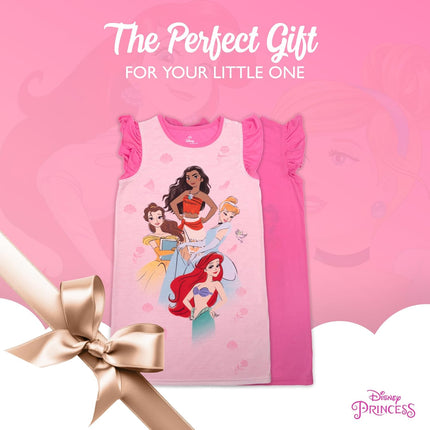 Girls' Dress Nightgown, Short-Sleeve Fantasy Gown, Soft & Cute Pajamas for Kids