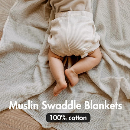 3-Pack Muslin Swaddle Blankets for Newborns – Soft Breathable Receiving Blankets, Large 38 x 40 Inch Baby Swaddle Wraps, Burp Cloths & Infant Essentials, Bright Colors