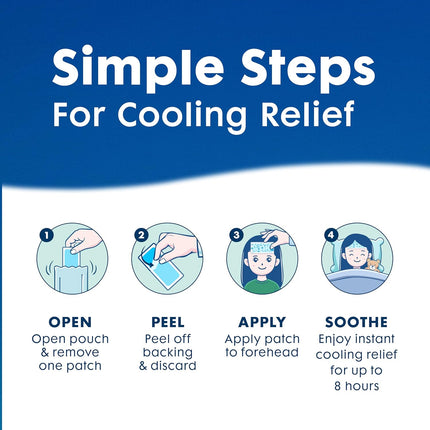 BeKOOOL Kids Cooling Gel Sheets – Non-Medicated Cooling Patches for Fever Discomfort