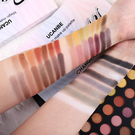 UCANBE 40-Color Eyeshadow Palette – Matte, Shimmer & Metallic Eye Makeup, Colorful & Neutral Variations