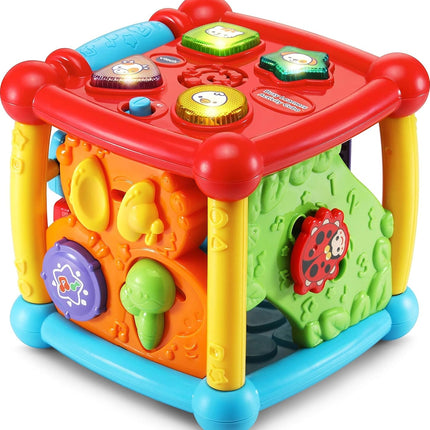 VTech Busy Learners Activity Cube – Interactive Learning Toy with Lights, Sounds & Music, Ages 6–36 Months