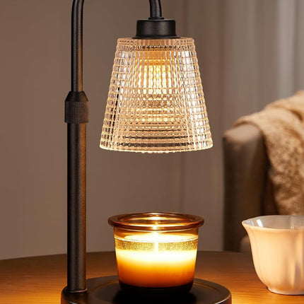 Candle Warmer Lamp with Timer, Dimmable Candle Warmer for Jar Candles, Height Adjustable Wax Melts Warmer, Birthday Gifts for Women Mom, House Warming Gifts New Home Decor
