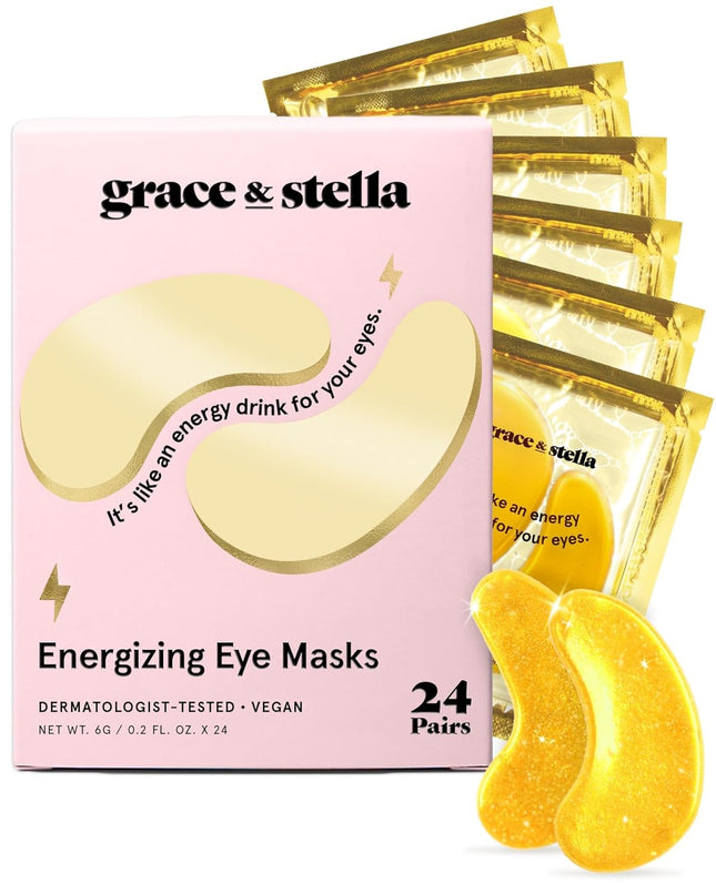 Award Winning under Eye Mask - Birthday Gifts for Women - Gel Eye Patches for Dark Circles, Puffy Eyes, Undereye Bags - Gifts for Mom - Vegan Self Care (24 Pairs, Gold)