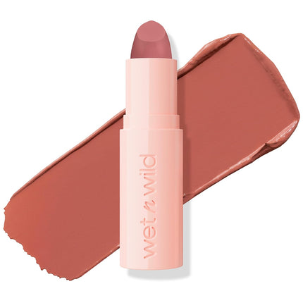 Mega Last Rich Satin Lip Color, Rich Creamy Color with Satin Finish, Infused with Vitamin E & Moisturizing Argan Oil, Lightweight, Silky-Smooth, Vegan & Cruelty-Free - Hush Lil' Beige