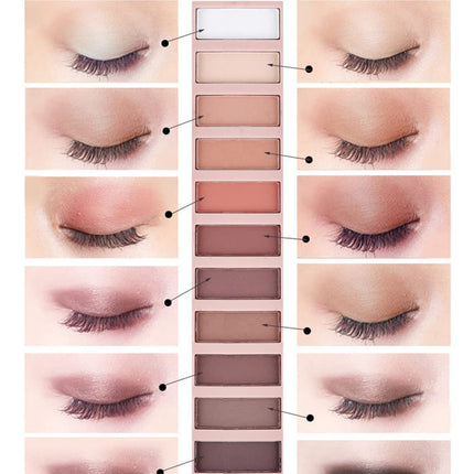 Bestland 2 Pack 12 Colors Makeup Nude Colors Eyeshadow Palette Natural Nude Matte Shimmer Glitter Pigment Eye Shadow Pallete Set Waterproof Smokey Professional Beauty Makeup Kit (2 PCS)
