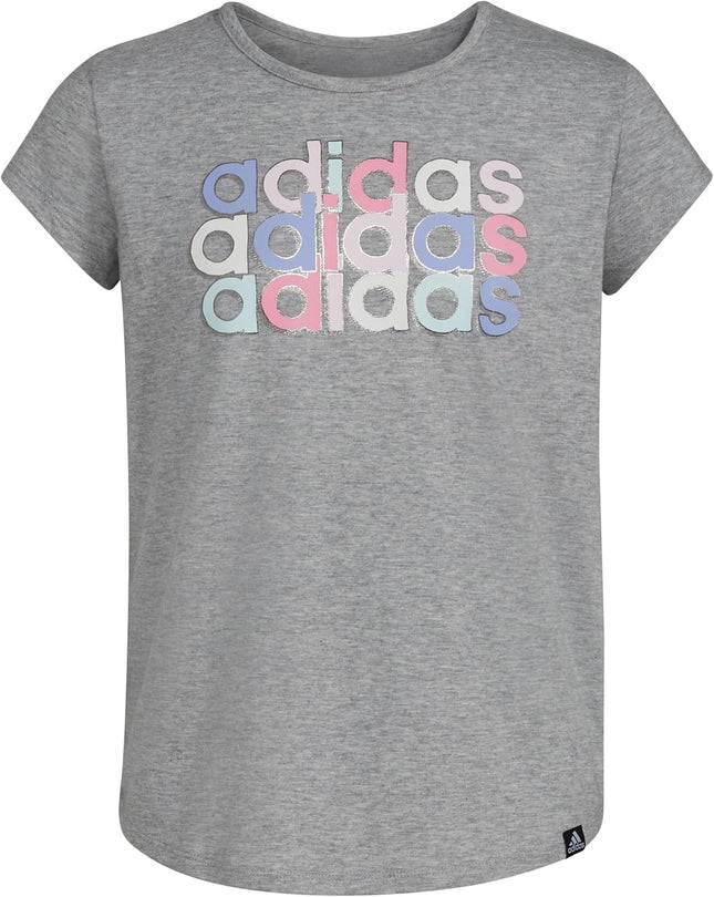 Adidas Girls' Short Sleeve Scoop Neck Tee T-Shirt