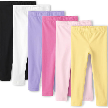 Baby Girls and Toddler Assorted Solid Leggings, Multipacks
