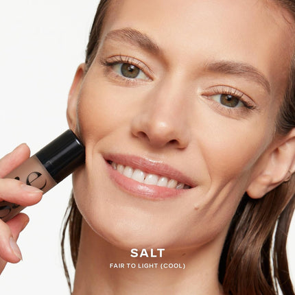 Dew Bronze - Hydrating Liquid Bronzer Stick for a Sun Kissed Glow - Liquid Contour Stick Infused with Nourishing Skin Care Ingredients - Sculpted Face Makeup Essential - Salt (0.4 Oz)
