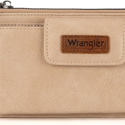 X Wrangler Minimalist Wristlet with Wallet Large Clutch Wallet Women Rfid Card Cases & Money Organizers with Coin Purse and Smooth Zipper
