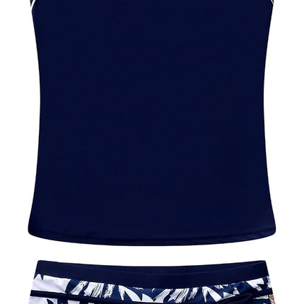 Little Girls' Summer Swimwear Two Piece Boyshort Tankini Kids Swimsuit