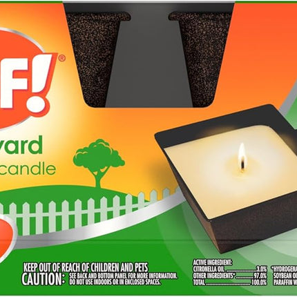 OFF! Backyard Citronella Scented Candle, Ambiance Enhancing Centerpiece, Burns for up to 25 Hours, 8 Oz (Pack of 2)