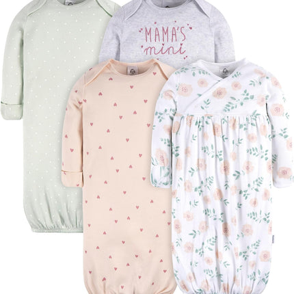 Baby Girls' 4-Pack Sleeper Gown