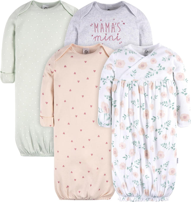 Baby Girls' 4-Pack Sleeper Gown