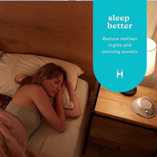 Soundsleep White Noise Sound Machine, Silver, Small Travel Size with 6 Relaxing Nature Sounds, Portable Therapy for Home, Office, Nursery, Auto-Off Timer