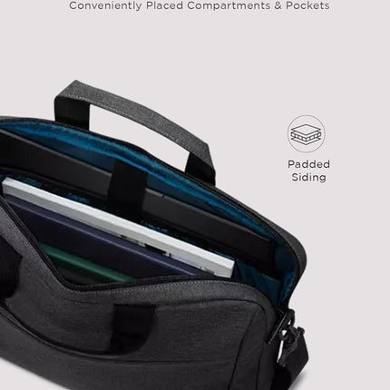 Laptop Bag T210, Messenger Shoulder Bag for Laptop or Tablet, Sleek, Durable & Water-Repellent Fabric