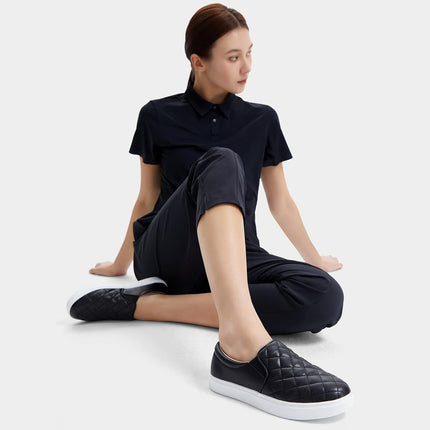 Loafers for Women Memory Foam Slip on Sneakers Elees Quilted 1.0 Comfort Fall Shoes