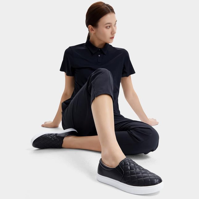 Loafers for Women Memory Foam Slip on Sneakers Elees Quilted 1.0 Comfort Fall Shoes