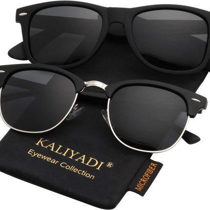 Polarized Sunglasses for Men and Women Semi-Rimless Frame Driving Sun Glasses UV Blocking