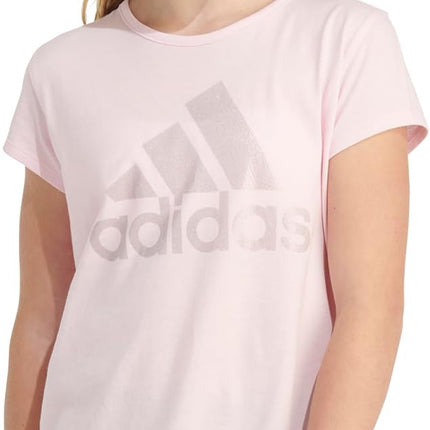 Adidas Girls' Short Sleeve Scoop Neck Tee T-Shirt