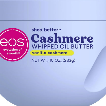 Cashmere Whipped Oil Body Butter, Vanilla Cashmere, 72 Hour Weightless Moisture for Dry Skin, Rich Formula and Deep Hydration, Body Care, 10 Oz