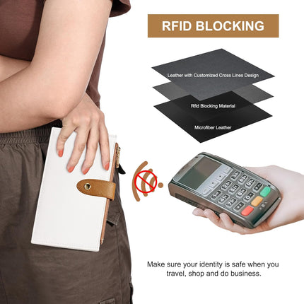 RFID Wallet Women Bifold Multi Card Wallet Case with Zipper Pocke Credit Card Holder for Women