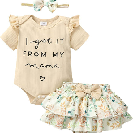 Newborn Infant Baby Girl Clothes Romper Shorts Set Floral Summer Outfits Cute Baby Clothes Girl