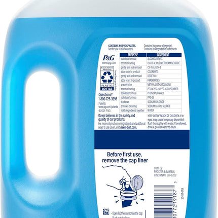 Ultra Original Dish Soap Refill Jug, Large Size Blue Liquid Dishwashing Detergent, Powerful Dish Soap for Grease, 51.5 Oz