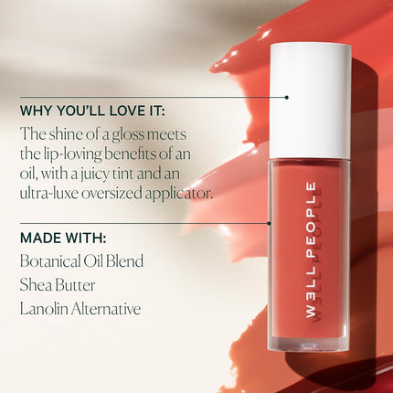 Lush Lip Tinted Oil, Moisturizing Lip Oil for Nourishing & Conditioning Lips, Adds Sheer Color, Vegan & Cruelty-Free, Daylily Petal